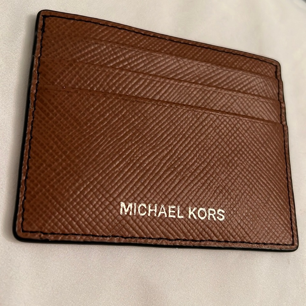 Micheal Kors Harrison Tall Leather Card Case